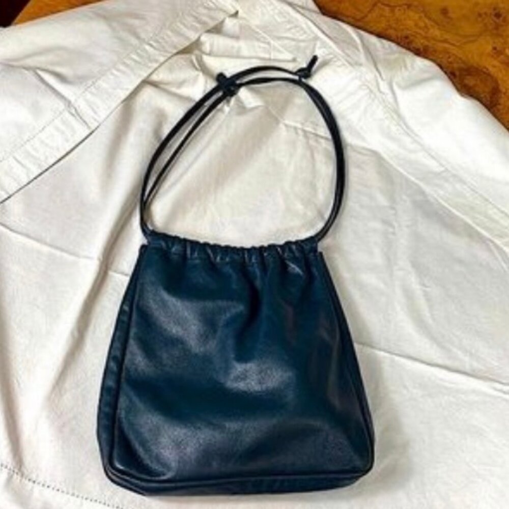 ARE Studio Cortina Ruched Leather Shoulder Bucket Bag